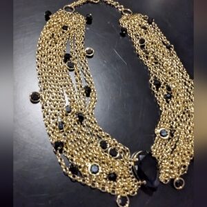 Sorrelli Gold and Black Multi-Strand Necklace